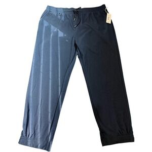 Liz Claiborne Signature Navy Jogger Pants Womens XL NWT Blue Drawstring Elastic